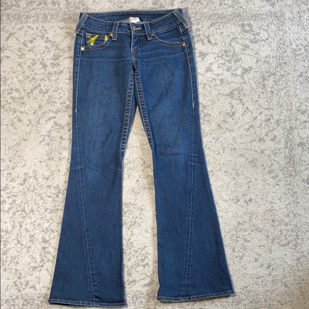 TRUE RELIGION Jeans women's Bootcut logo Size 28 - Picture 10 of 11